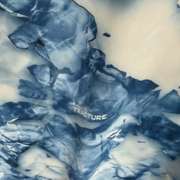 Huk Fishing Shirt 3XL Performance Fishing Camo Sleeves Mossy Oak Fracture Blue - Picture 9 of 10